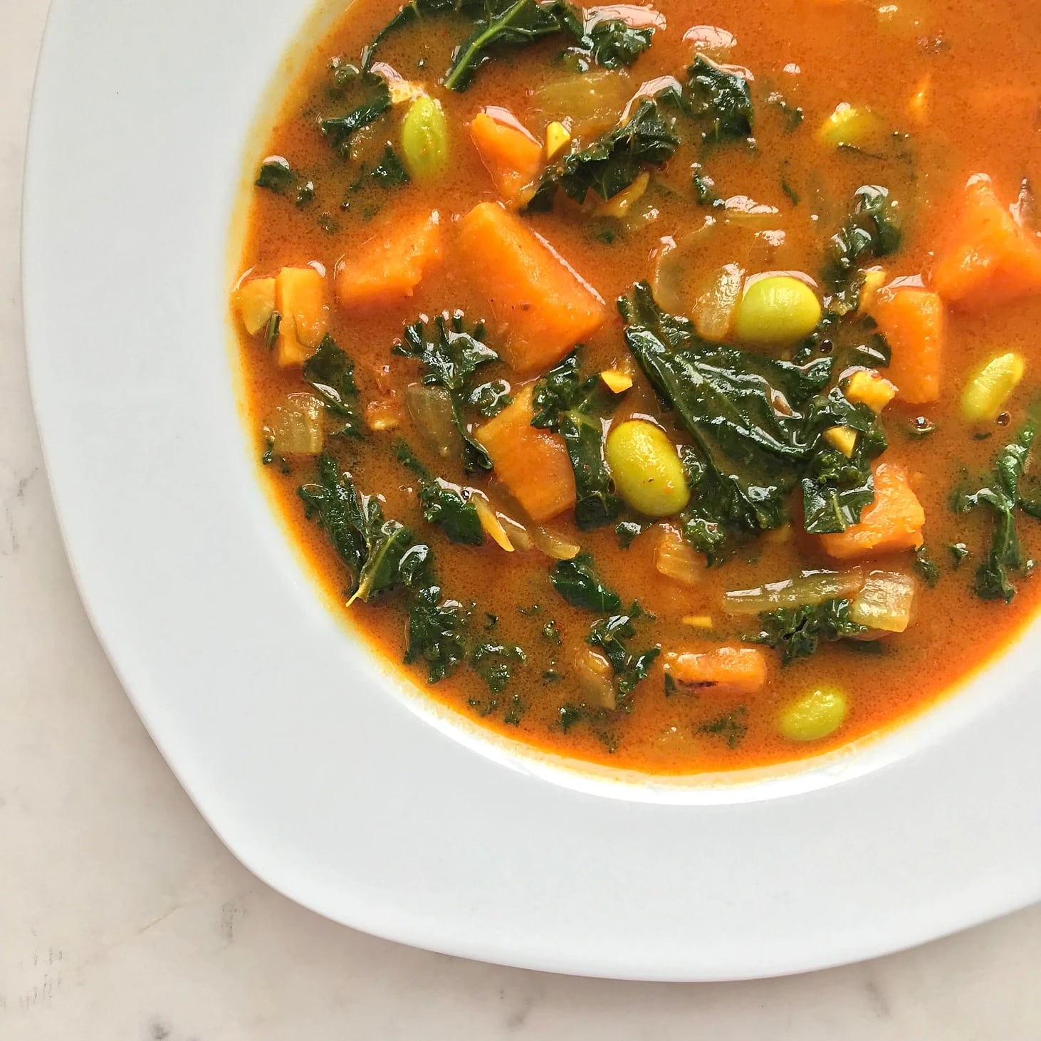 Kale and Sweet Potato Curry Stew